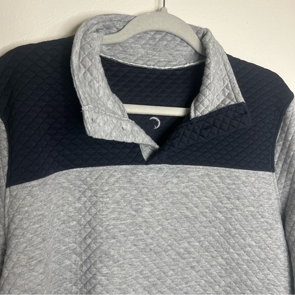 Zyia Active Men's Red Cayon Quilted Pullover Sweatshirt Navy Gray Size Large - Picture 2 of 8